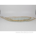 hand made clear Golden leaves charger plates